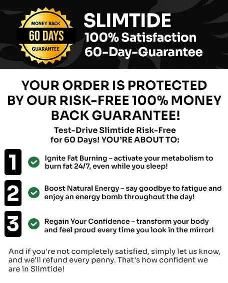 SlimTide 60-Day Money-Back Guarantee Seal