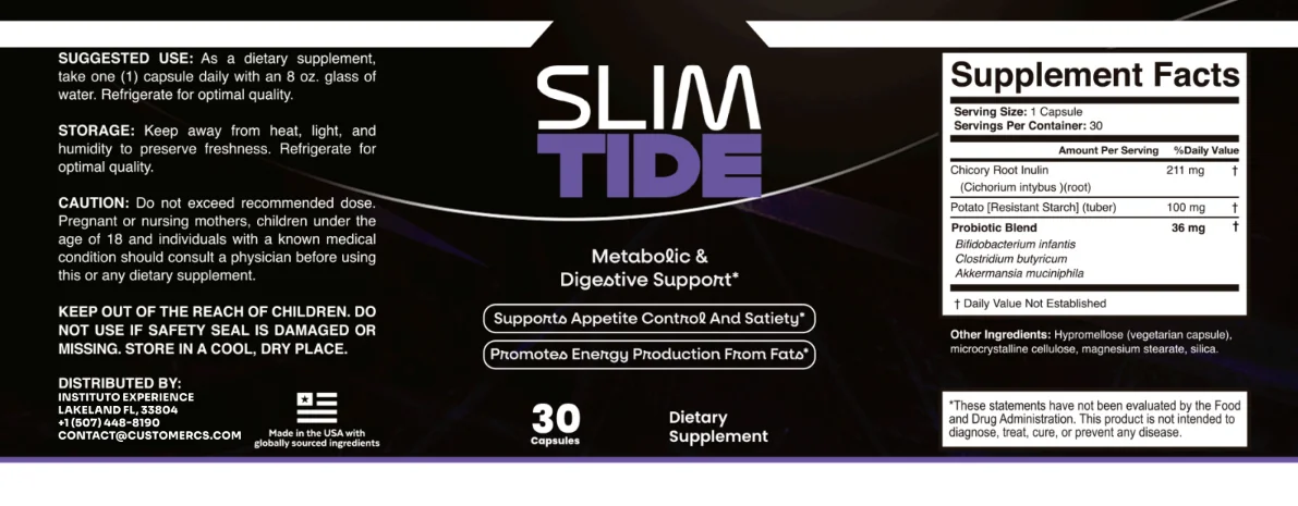 SlimTide Ingredients Breakdown Graphic